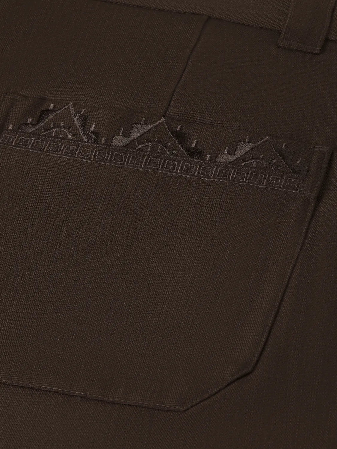 Harper Embroidered Wool-Blend Worker Pant