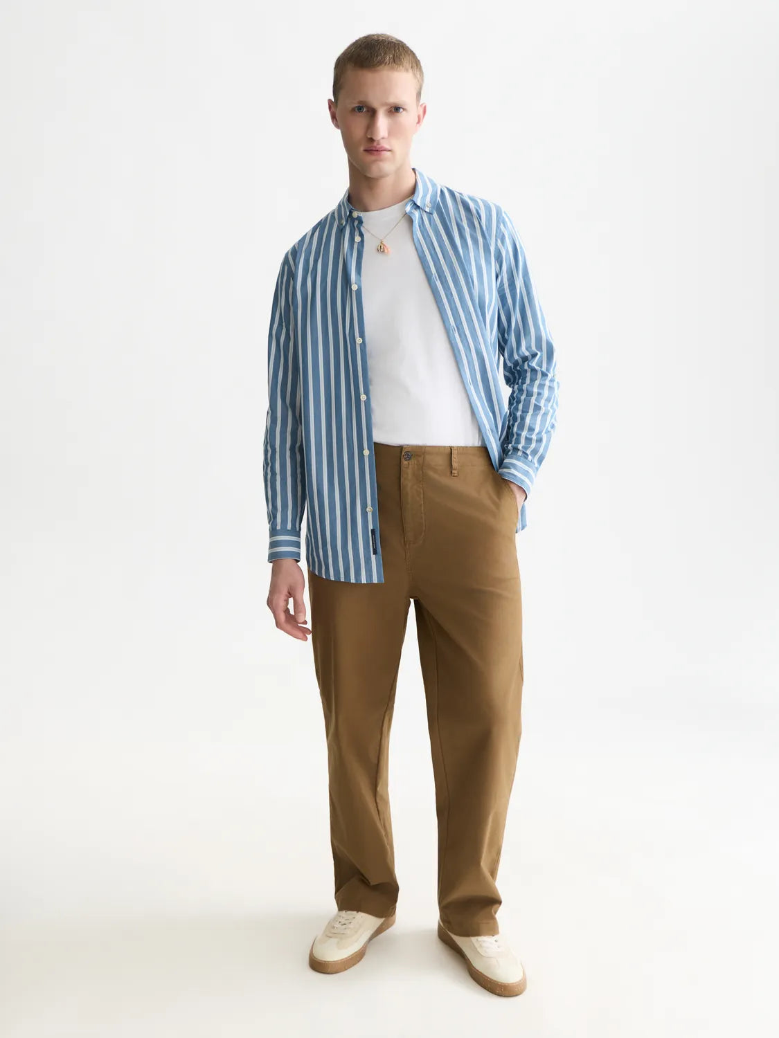 Pitch Peached Cotton-Blend Chino
