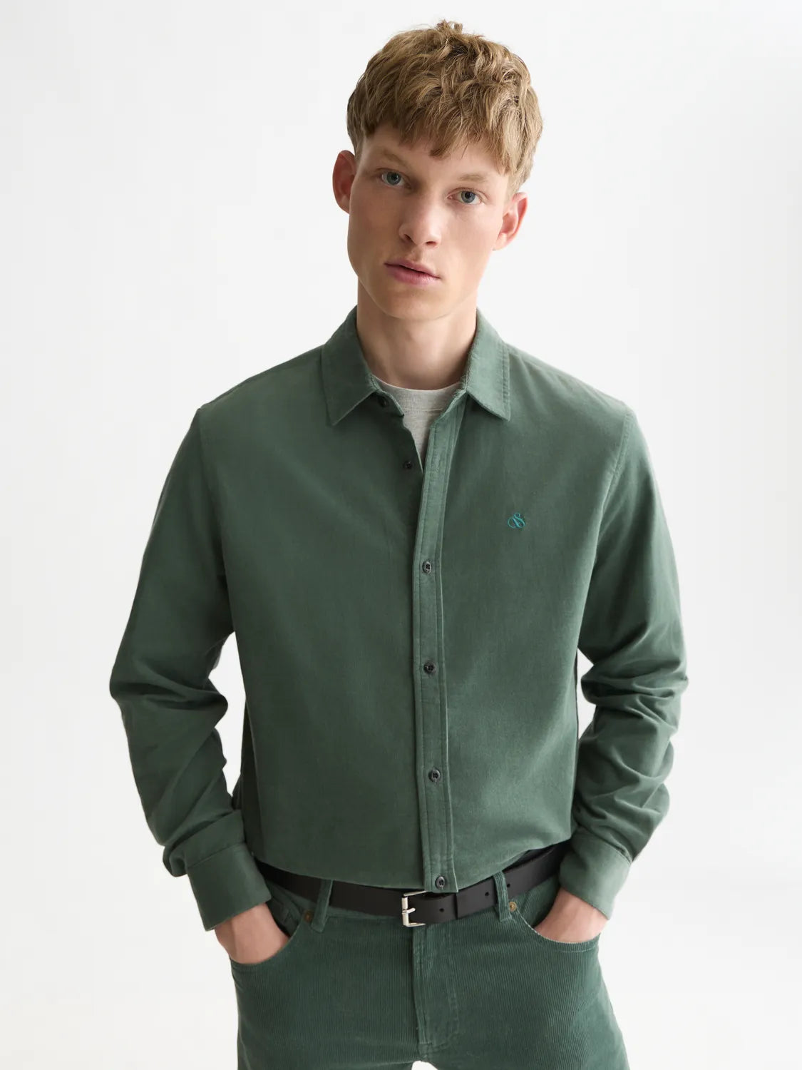Fine Corduroy Regular-Fit Shirt