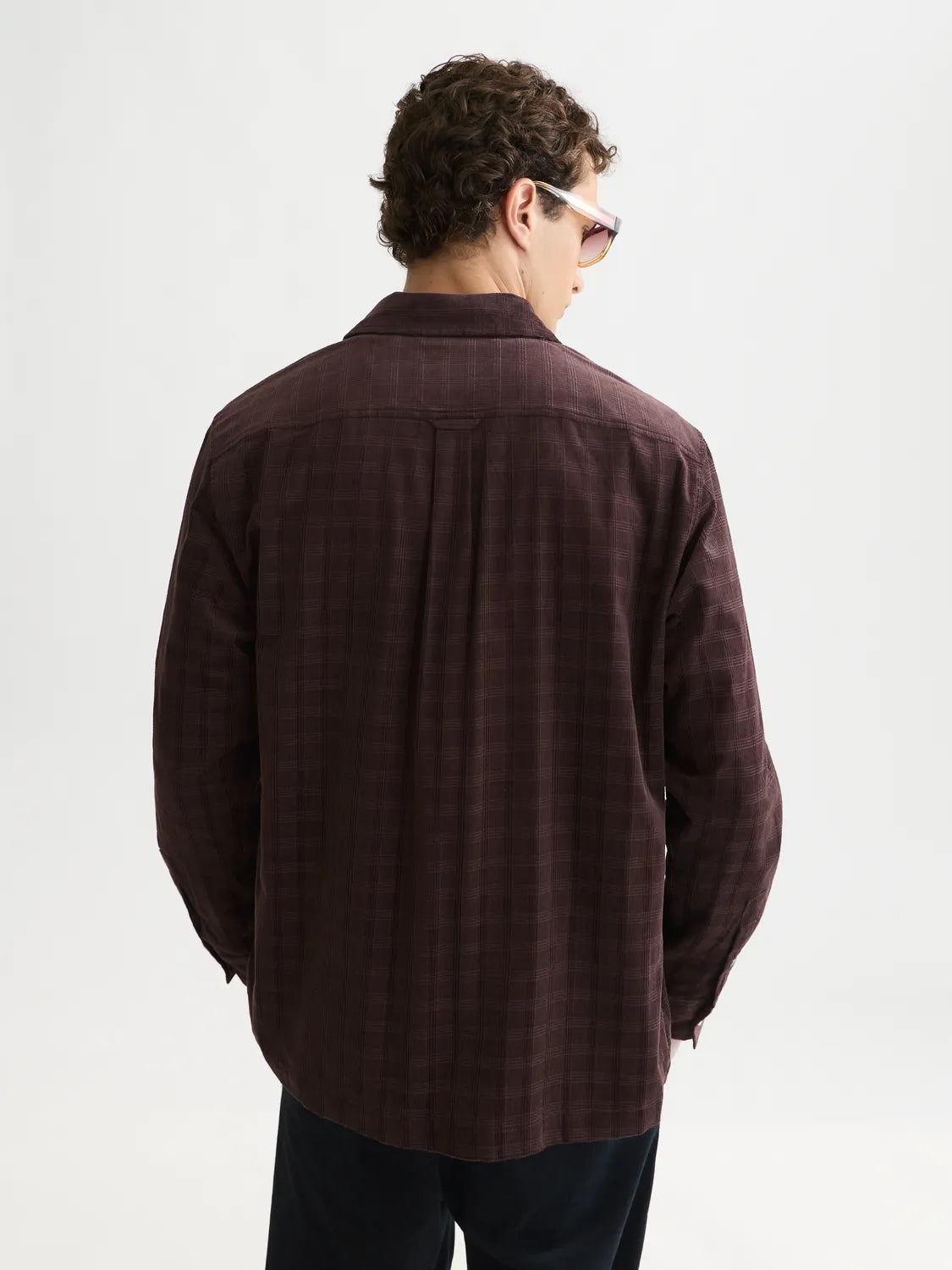 Corduroy Checked Relaxed-Fit Shirts