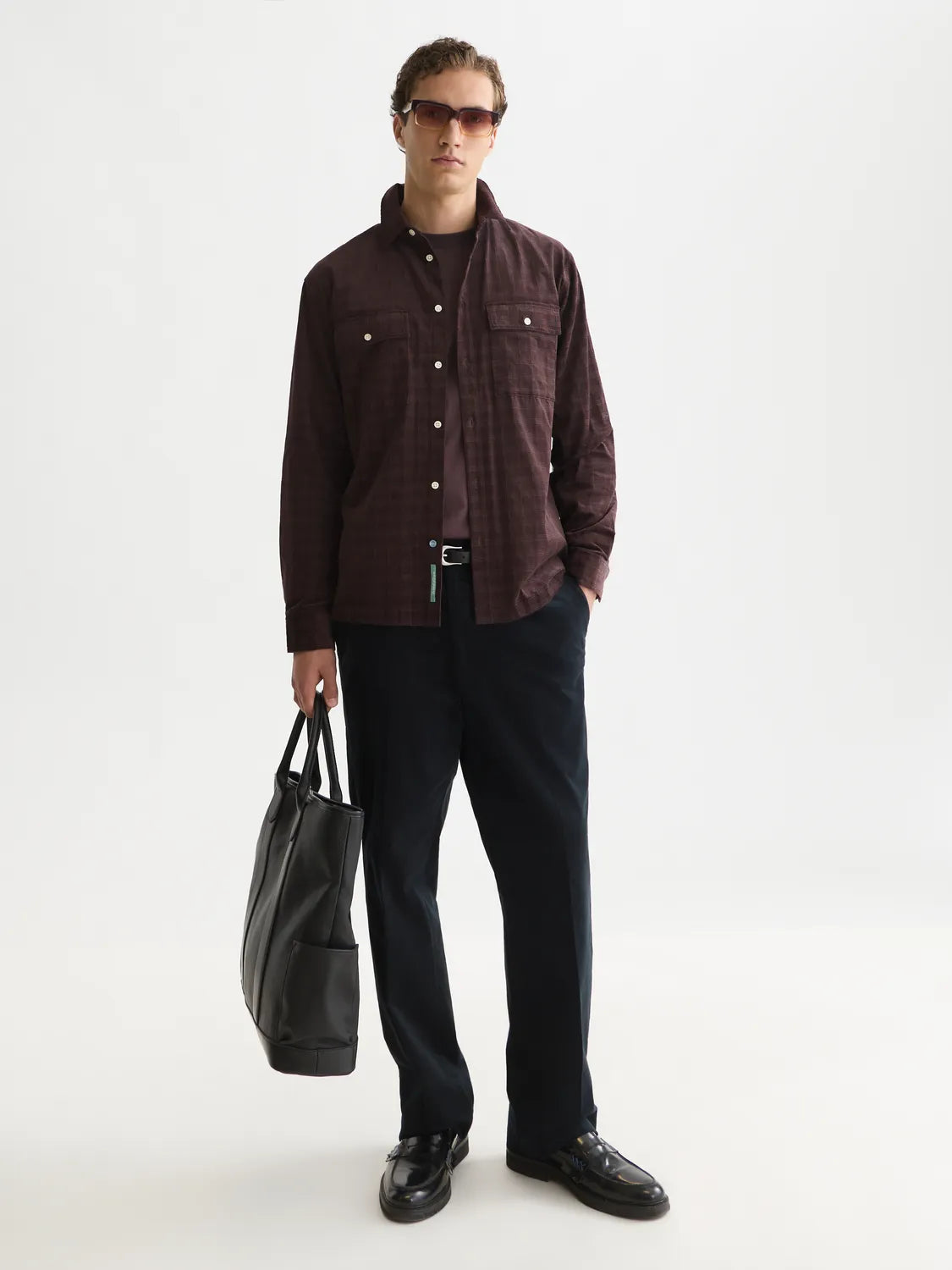 Corduroy Checked Relaxed-Fit Shirts