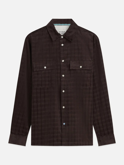 Corduroy Checked Relaxed-Fit Shirts