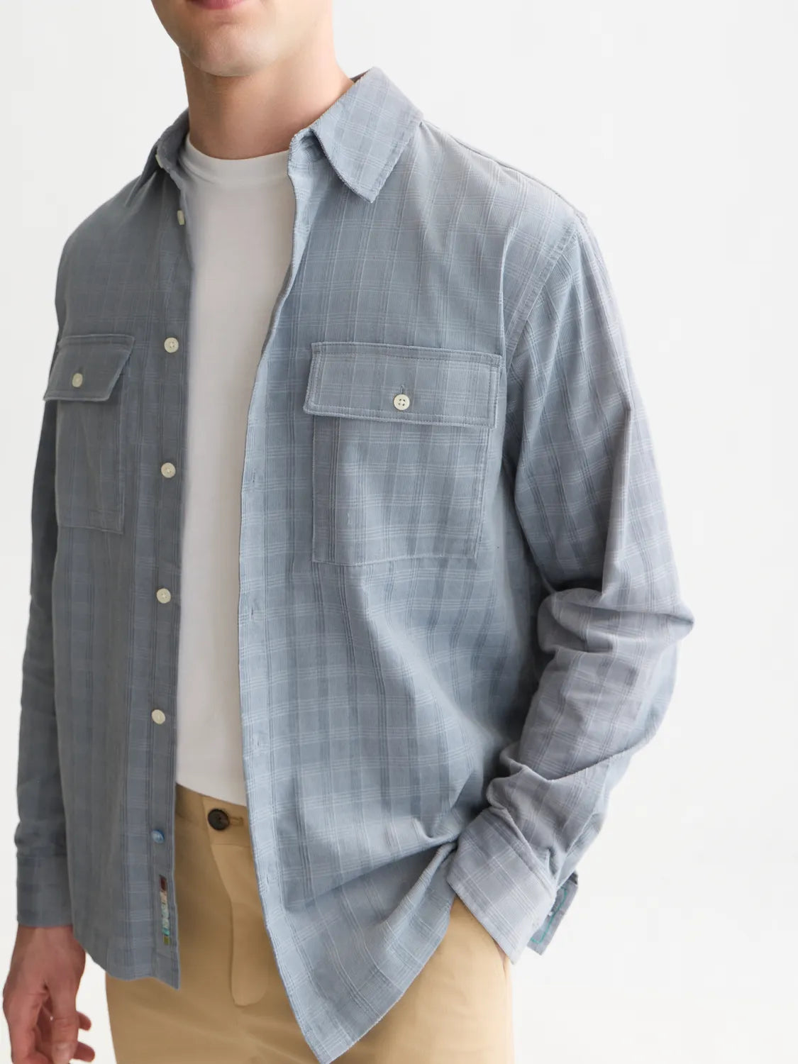 Corduroy Checked Relaxed-Fit Shirt