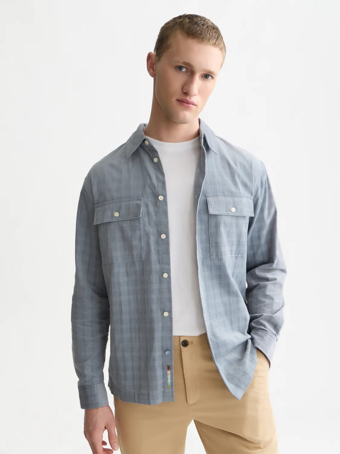 Corduroy Checked Relaxed-Fit Shirt