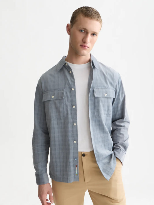 Corduroy Checked Relaxed-Fit Shirt
