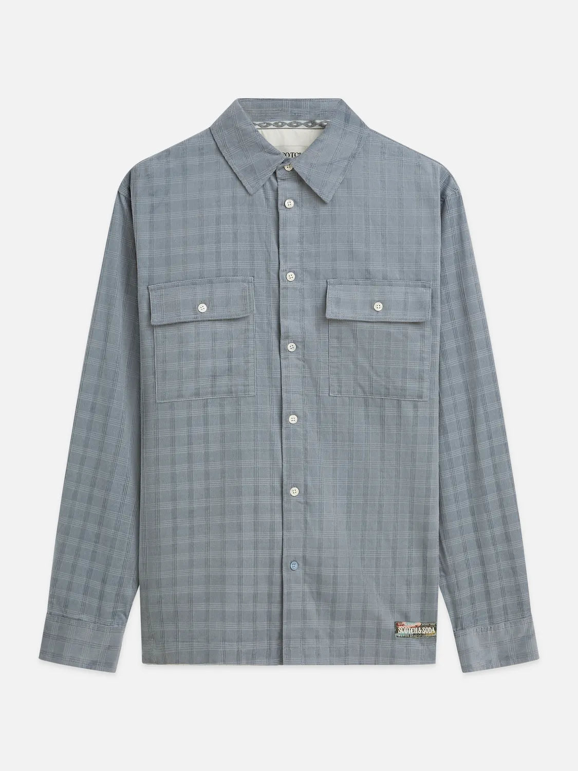 Corduroy Checked Relaxed-Fit Shirt