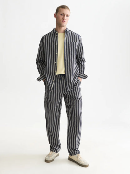 Textured Striped Regular-Fit Shirt