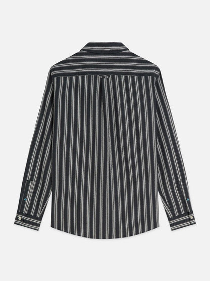 Textured Striped Regular-Fit Shirt