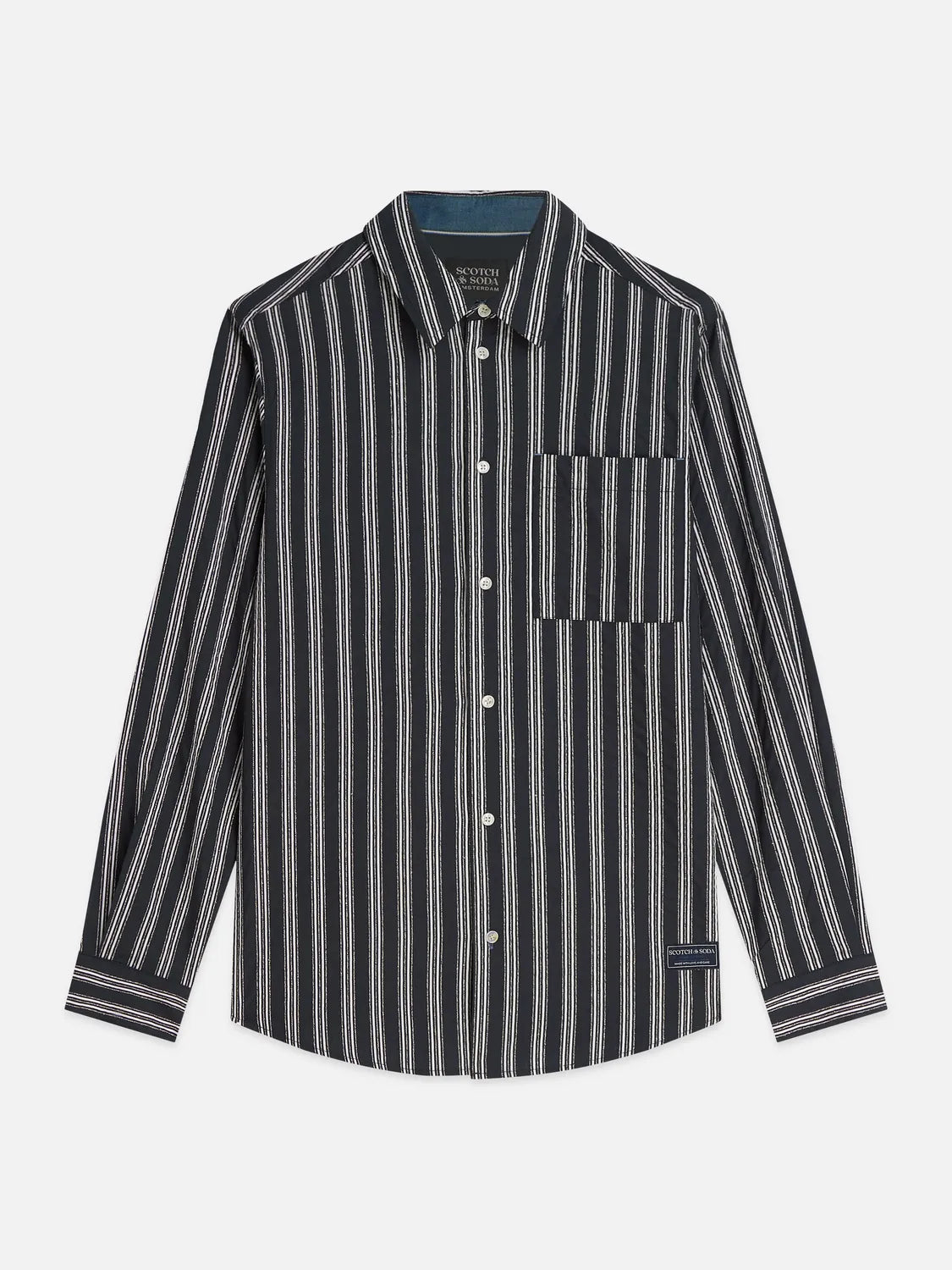 Textured Striped Regular-Fit Shirt