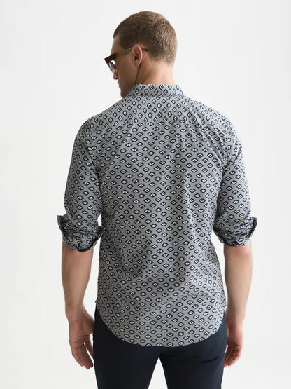 Micro Printed Slim-Fit Shirt