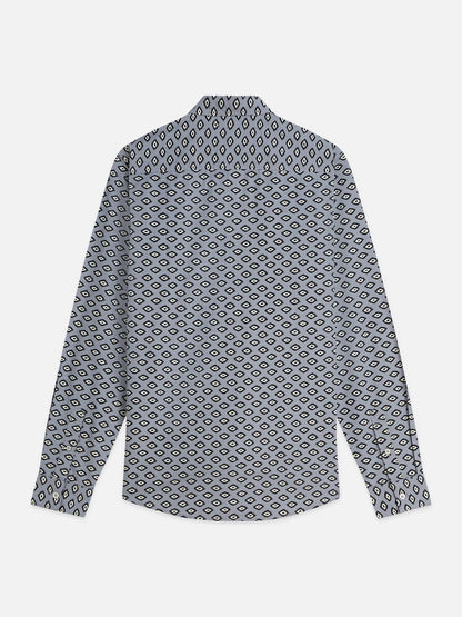Micro Printed Slim-Fit Shirt