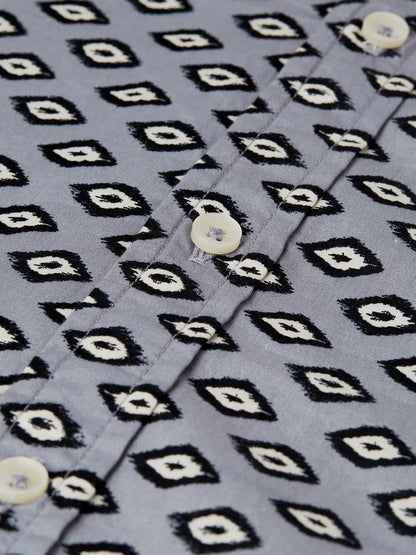 Micro Printed Slim-Fit Shirt