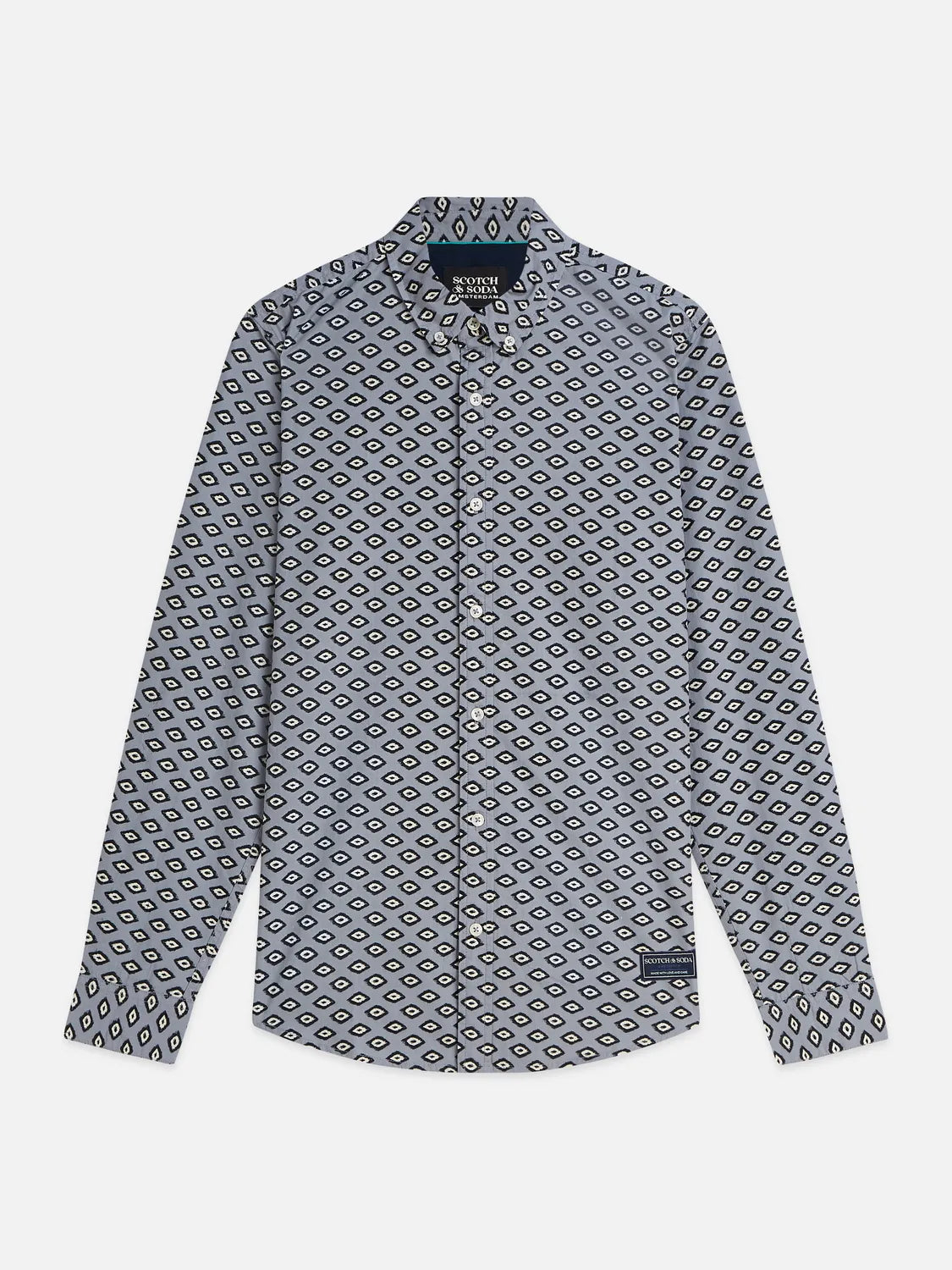 Micro Printed Slim-Fit Shirt