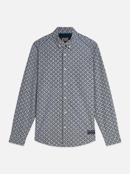 Micro Printed Slim-Fit Shirt
