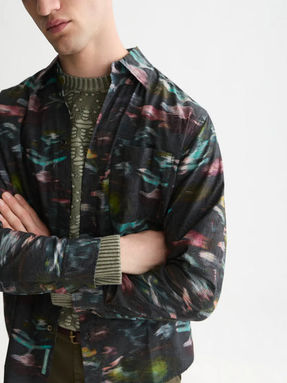 Printed Embroidered Relaxed-Fit Shirt