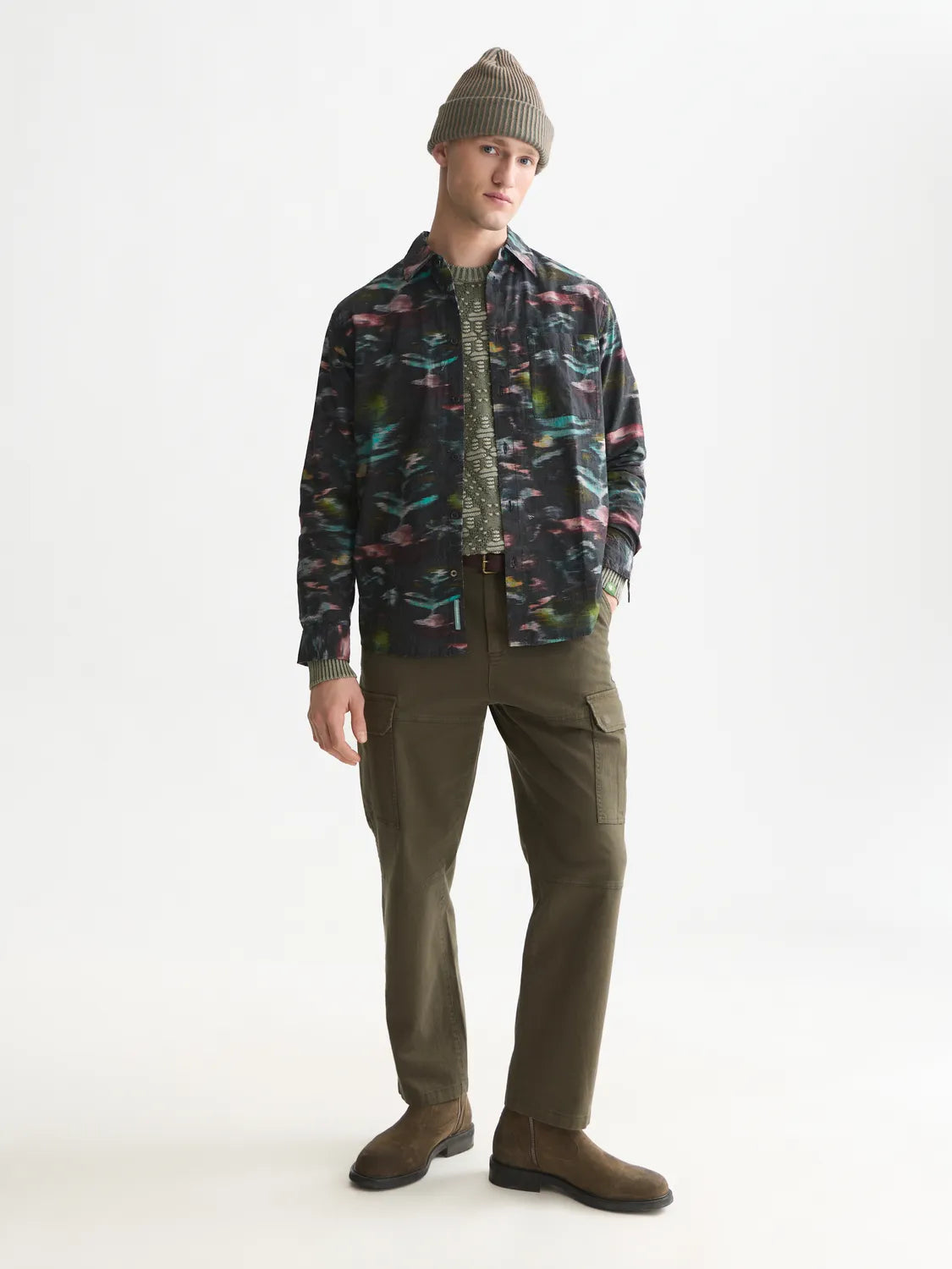 Printed Embroidered Relaxed-Fit Shirt