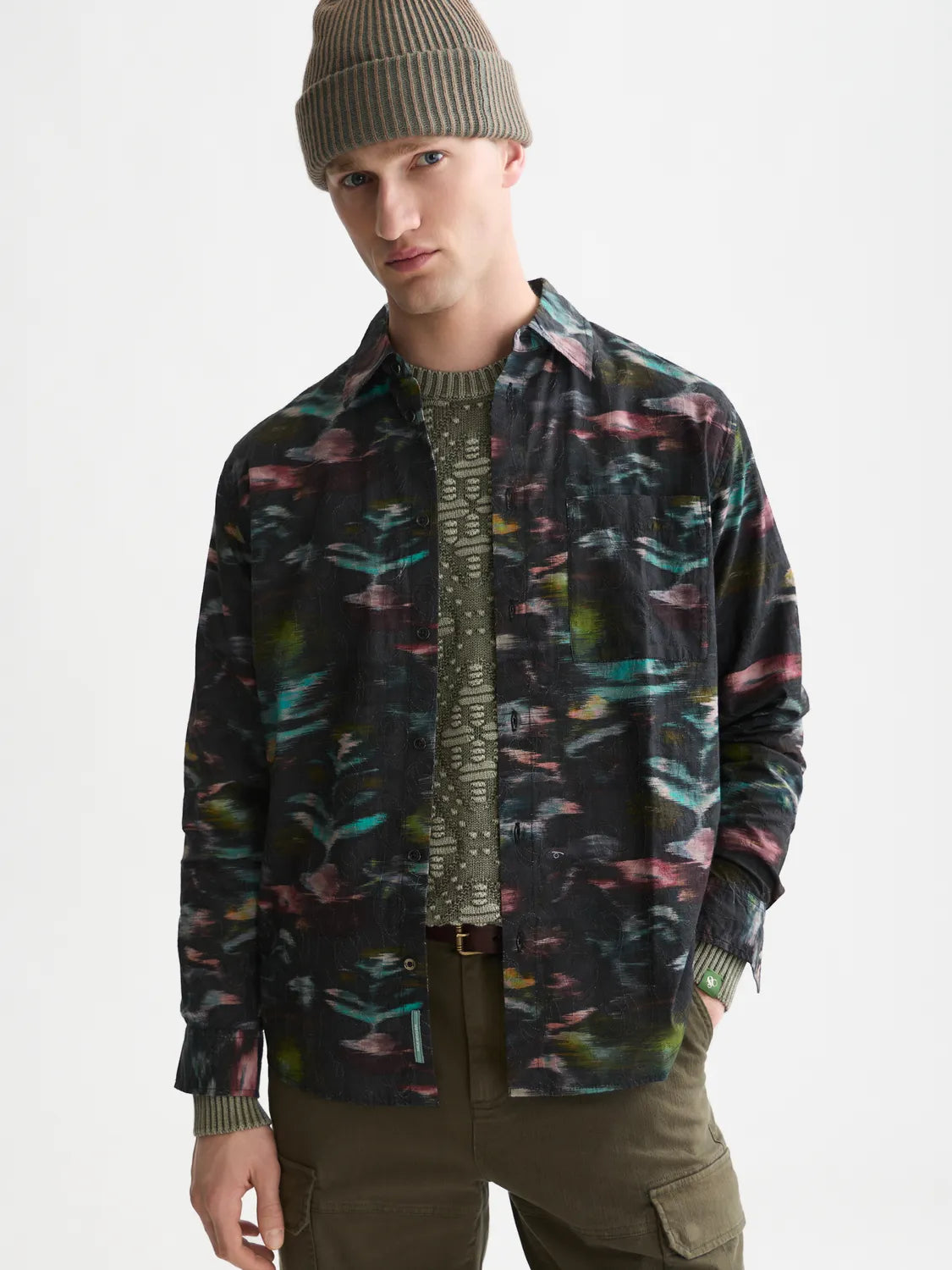 Printed Embroidered Relaxed-Fit Shirt