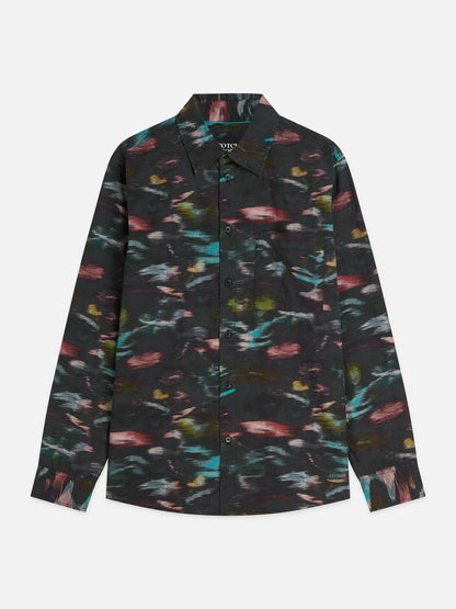 Printed Embroidered Relaxed-Fit Shirt