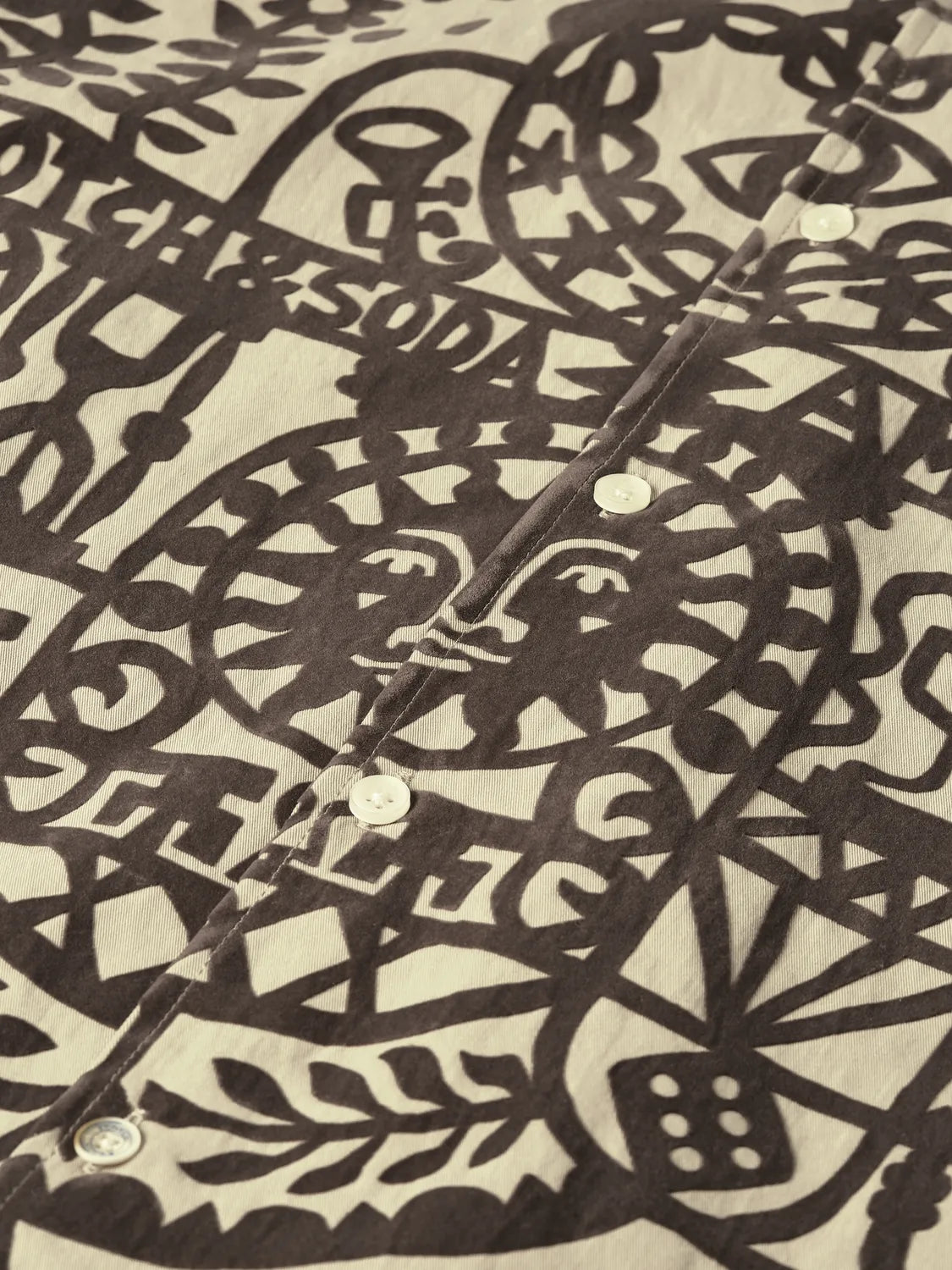Flock Printed Relaxed-Fit Shirt