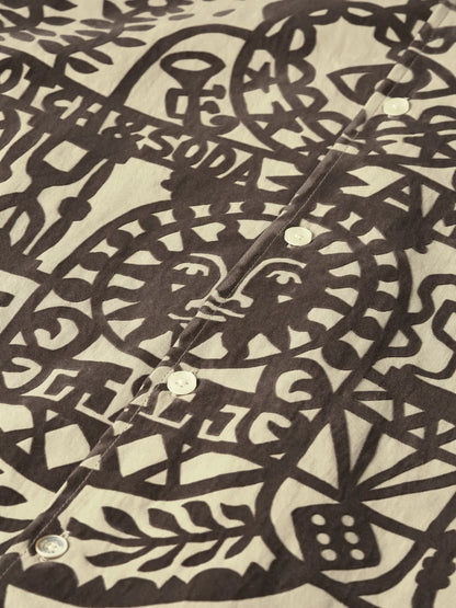 Flock Printed Relaxed-Fit Shirt