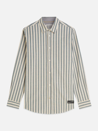 Micro Checked Regular-Fit Shirt