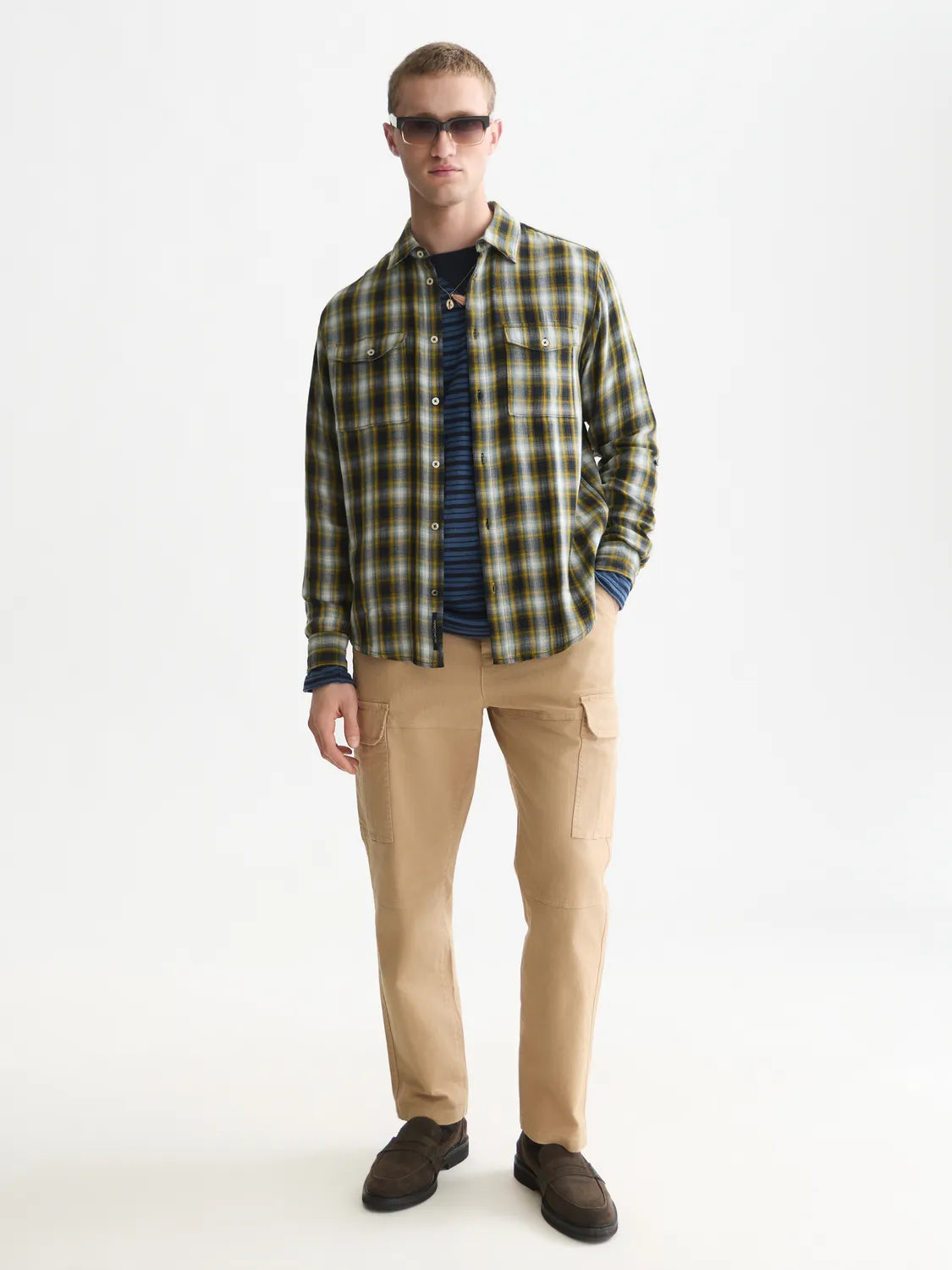 Double-Faced Check Relaxed-Fit Shirt