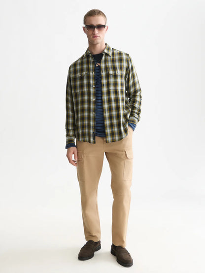 Double-Faced Check Relaxed-Fit Shirt