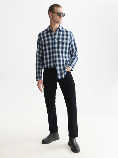 Double-Faced Check Relaxed-Fit Shirt