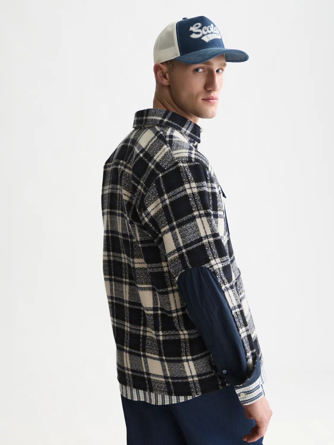 Patchwork Relaxed-Fit Overshirt