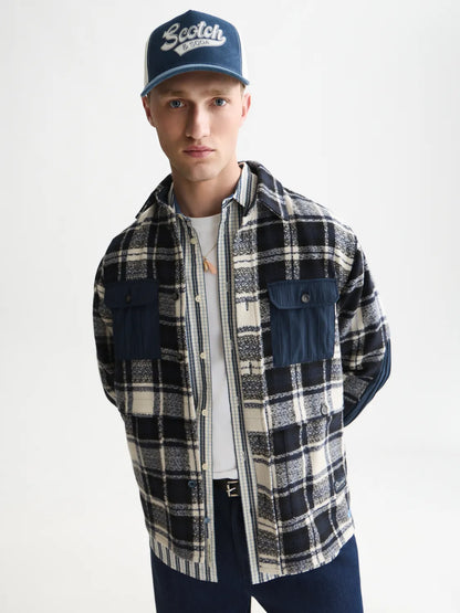 Patchwork Relaxed-Fit Overshirt