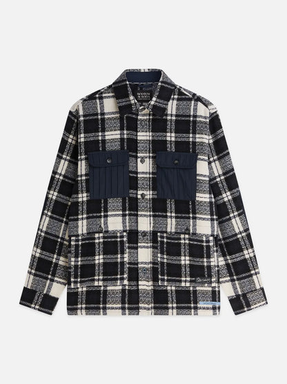 Patchwork Relaxed-Fit Overshirt