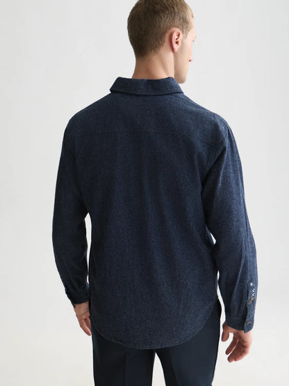 Denim Flannel Relaxed-Fit Overshirt