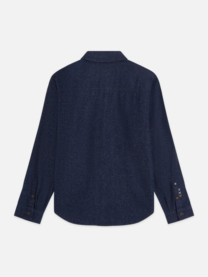 Denim Flannel Relaxed-Fit Overshirt