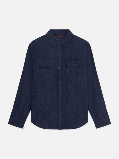 Denim Flannel Relaxed-Fit Overshirt