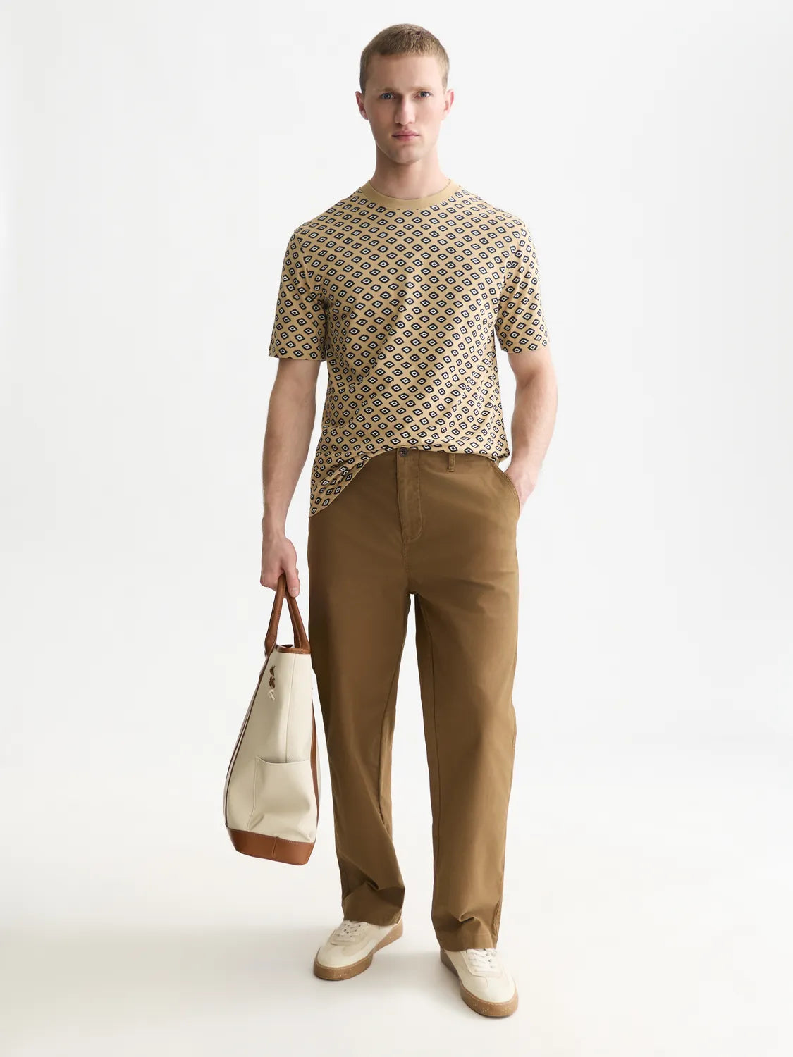 Micro Printed Regular-Fit T-Shirt