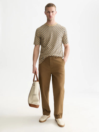 Micro Printed Regular-Fit T-Shirt