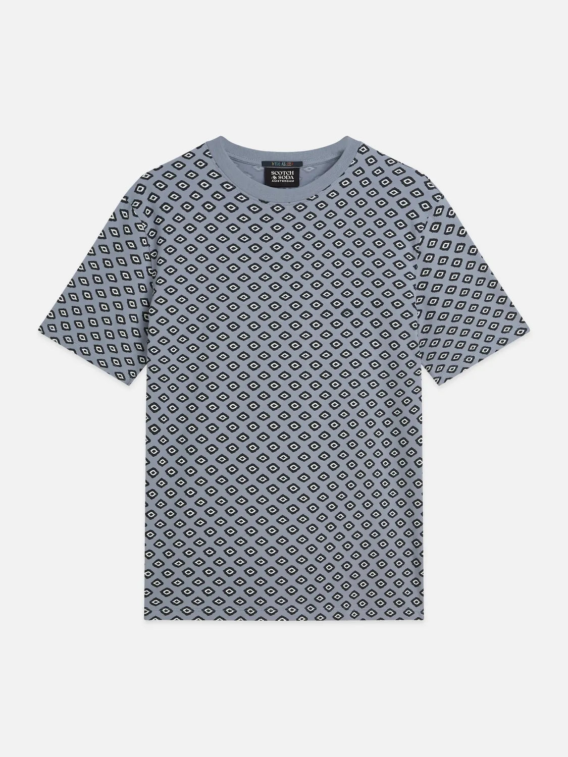Micro Printed Regular-Fit T-Shirt