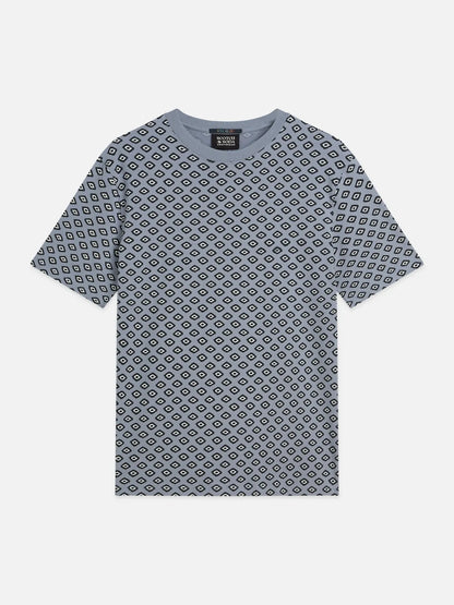 Micro Printed Regular-Fit T-Shirt