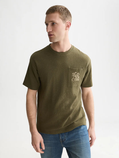Bonded Chest Pocket And Artwork Relaxed-Fit T-Shirt
