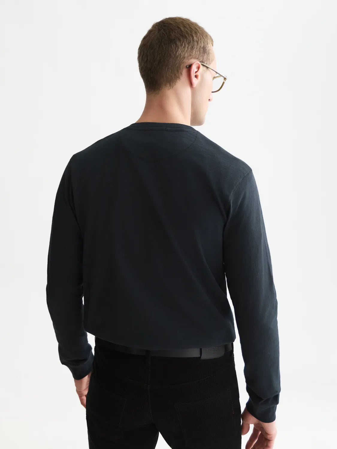 Henley Slub Regular-Fit Long Sleeved T-Shirt