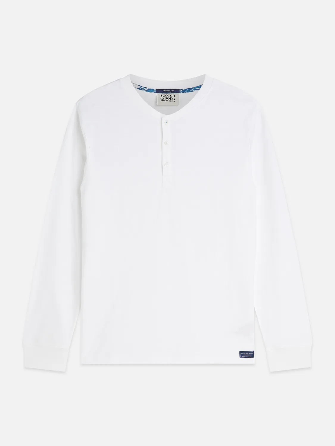 Henley Slub Regular-Fit Long Sleeved T-Shirt