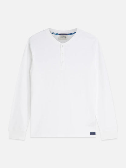 Henley Slub Regular-Fit Long Sleeved T-Shirt