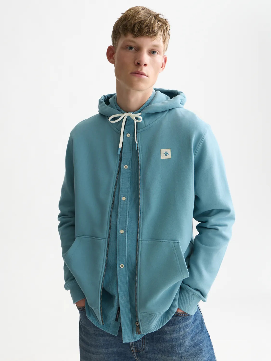 Logo Badge Regular-Fit Zip-Through Hoodie
