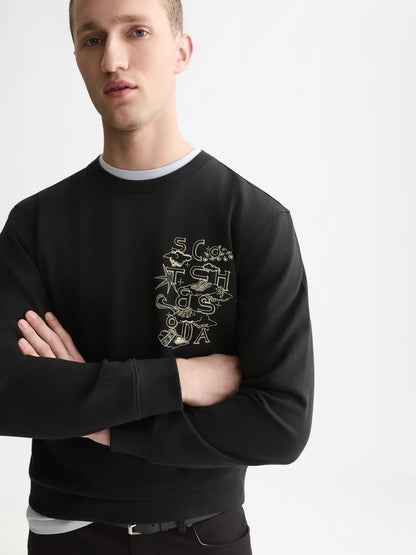 Left Chest Artwork Regular-Fit Sweatshirt