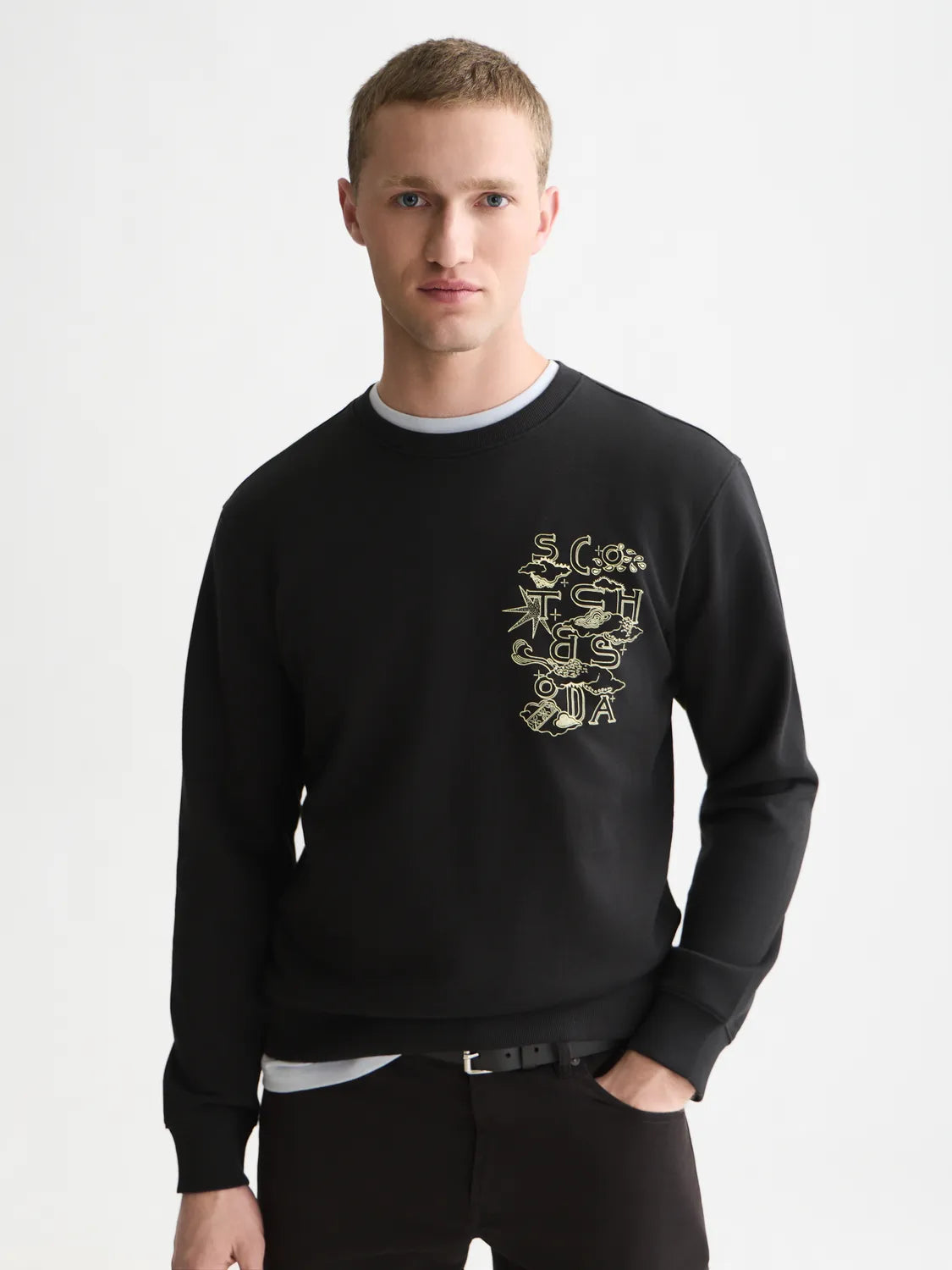 Left Chest Artwork Regular-Fit Sweatshirt
