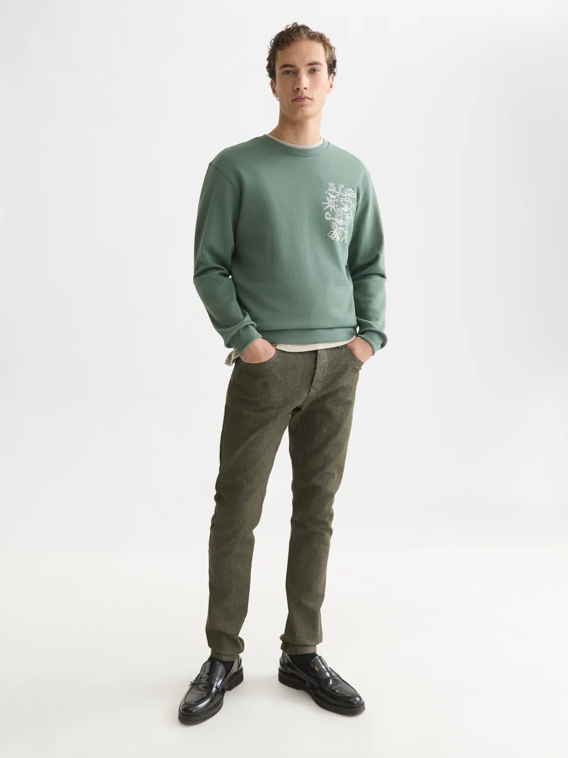 Left Chest Artwork Regular-Fit Sweatshirt
