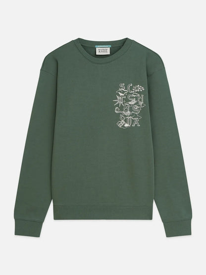 Left Chest Artwork Regular-Fit Sweatshirt