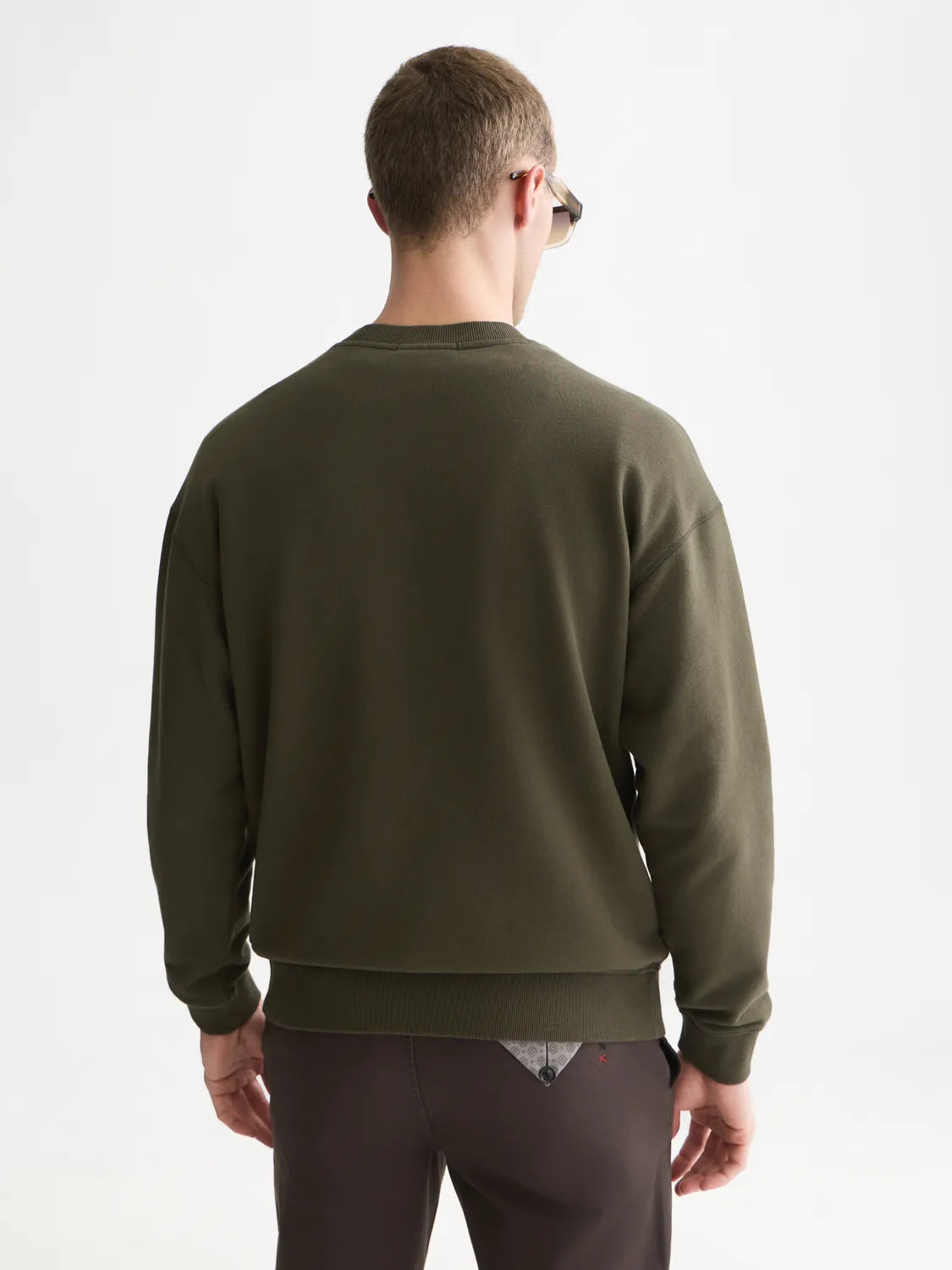 Front Embroidered Artwork Relaxed-Fit Sweatshirt