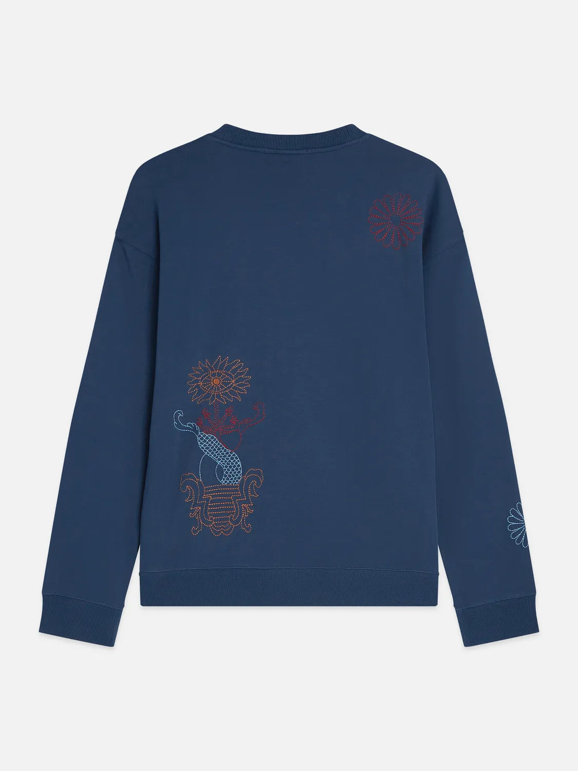 Placed Embroidered Artwork Relaxed-Fit Sweatshirt