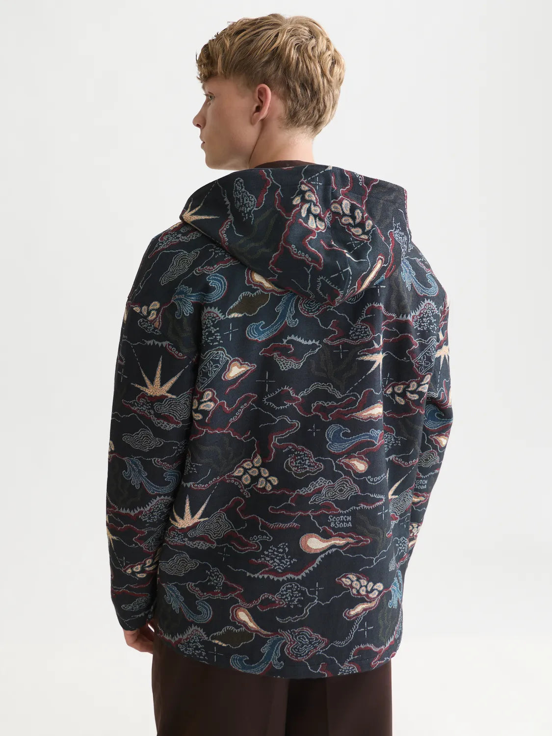 Jacquard Relaxed-Fit Hoodie